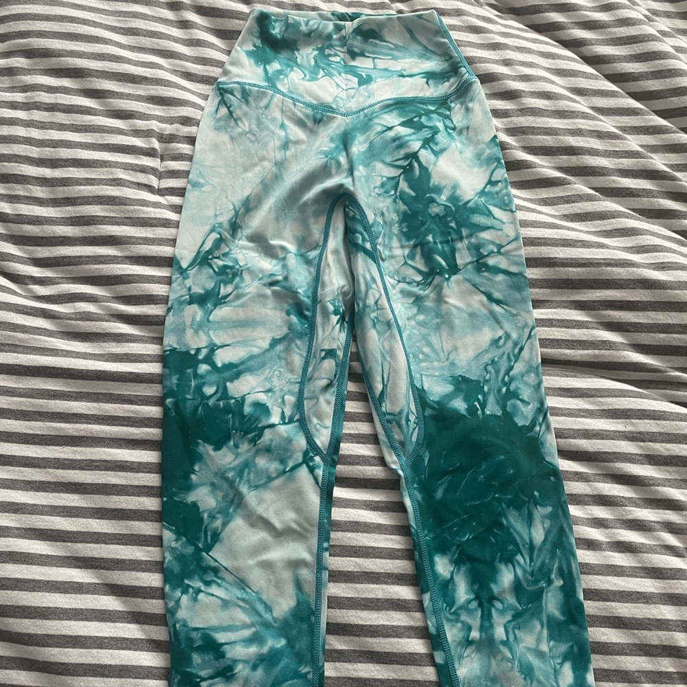 Balance Athletica Oasis XS OG pant tie dye marine blue leggings no front seam